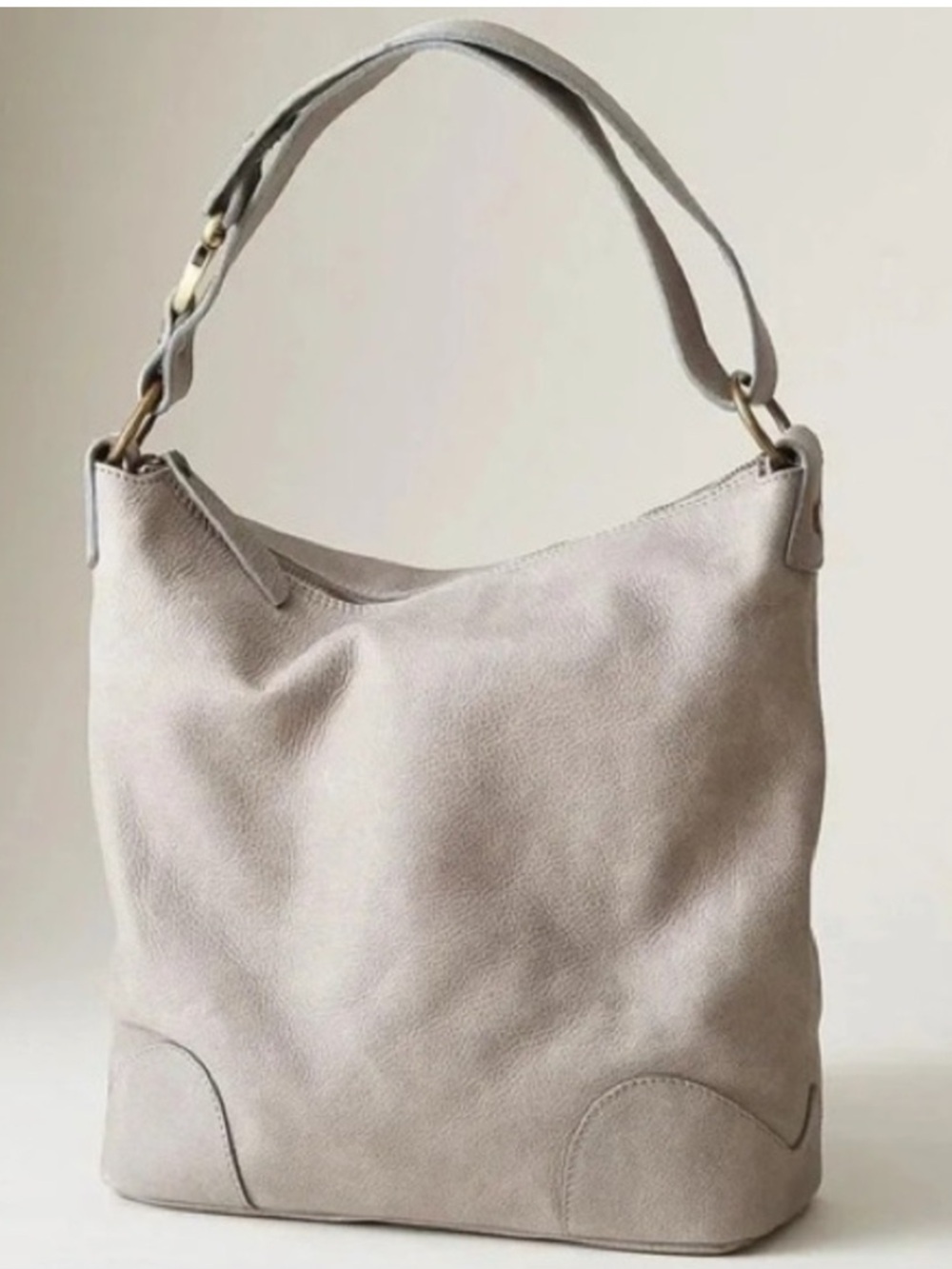 Sundance Codrington grey Italian Leather Shoulder Bag with convertible strap